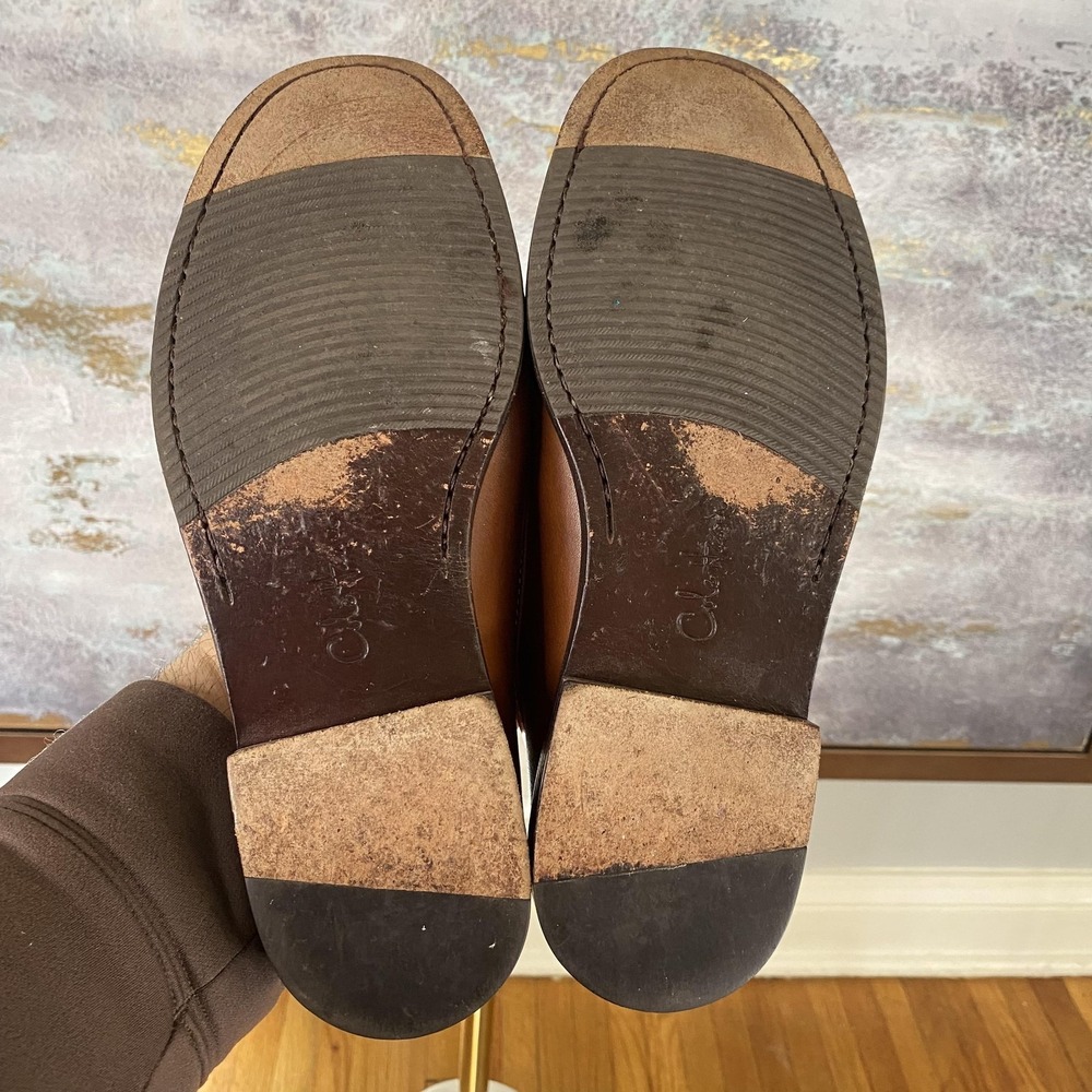 Cole Haan Shoes Mens Size 8.5 M Brown Leather Tassel Loafers Slip On CC01083 - Picture 11 of 11